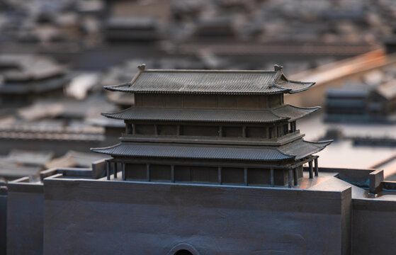 中国古代金属城楼模型