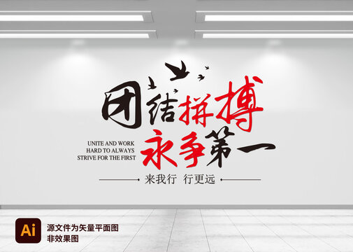 團結(jié)拼搏文化墻