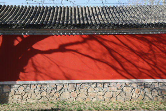 红墙背景
