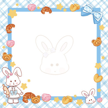 面包兔子便簽紙10X10cm