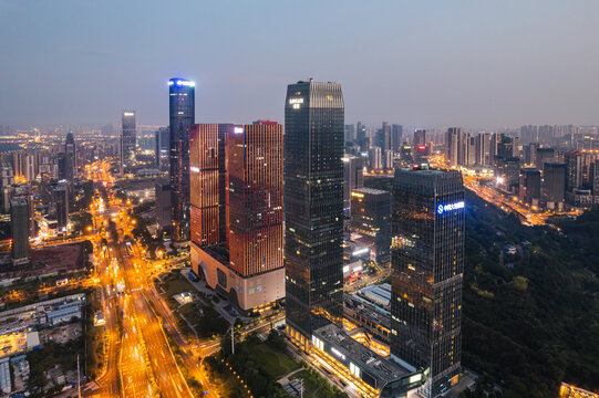 南宁五象新区总部基地城市夜景