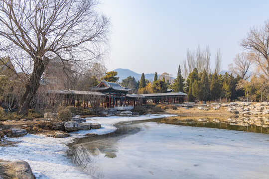 山西太原晋祠公园景观