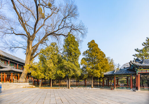 山西太原晋祠公园景观