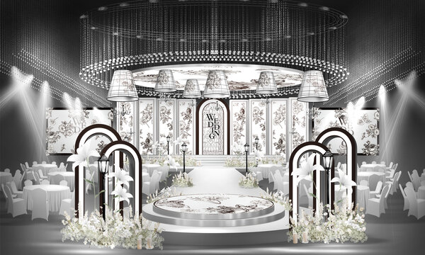 秀場小香風(fēng)婚禮背景效果圖