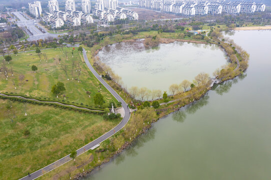 安徽池州市青阳县芙蓉湖航拍