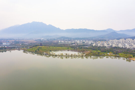 安徽池州市青阳县芙蓉湖航拍