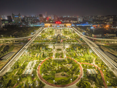 淄博站夜景