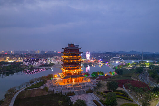 玉林市夜景