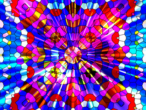 抽象炫彩教堂玻璃