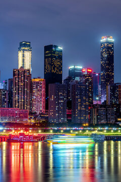 中国重庆城市夜景风光