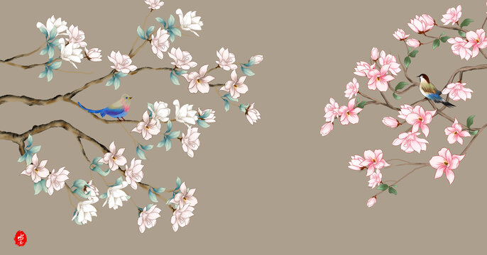 手繪花鳥