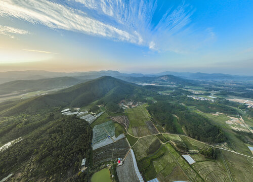 江门恩平地热田园森林风光