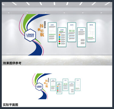 企业宣传展板公司办公室文化墙