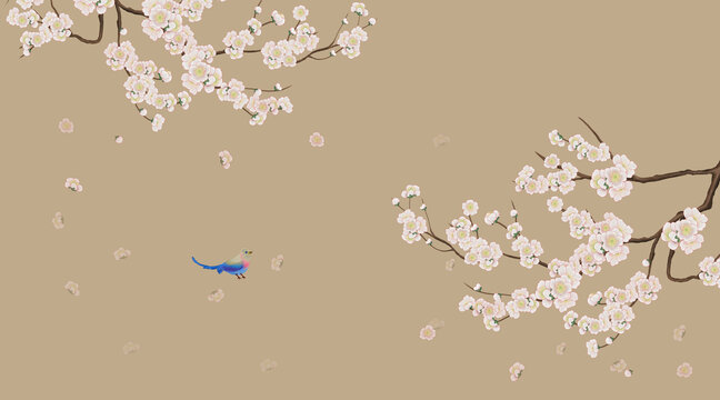 梅花花鳥(niǎo)圖