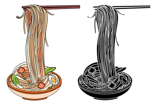 一碗面插畫