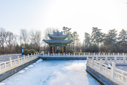 山西太原晋祠公园景观