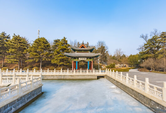 山西太原晋祠公园景观