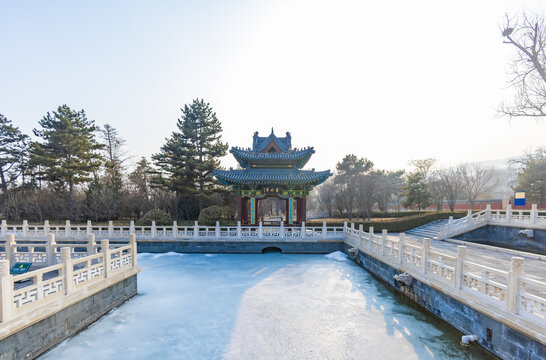 山西太原晋祠公园景观