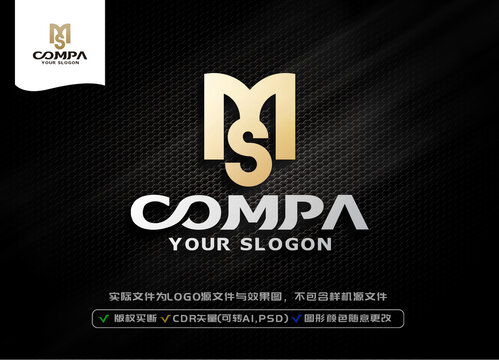 MS字母標志logo