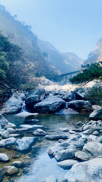 庐山风光山涧泉水