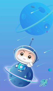 元宇宙太空创意蓝色