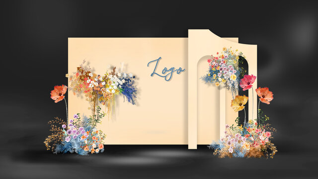 花園風(fēng)婚禮迎賓區(qū)