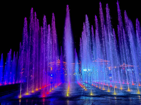 西安大雁塔北广场音乐喷泉