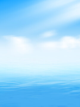 蓝色水面海面天空背景