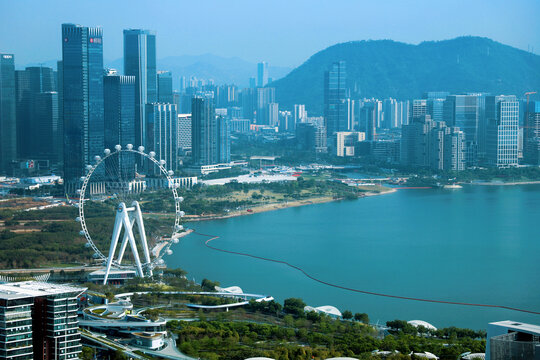 深圳前海湾区之光摩天轮景观