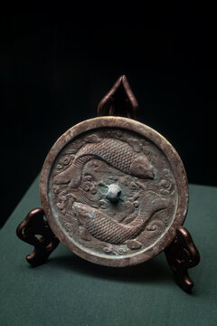 金双鱼纹铜镜中国港口博物馆