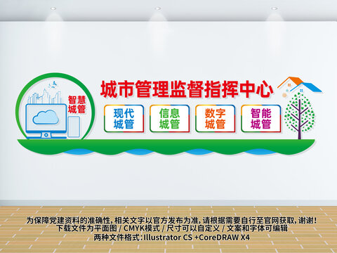 智慧城市管理文化墻
