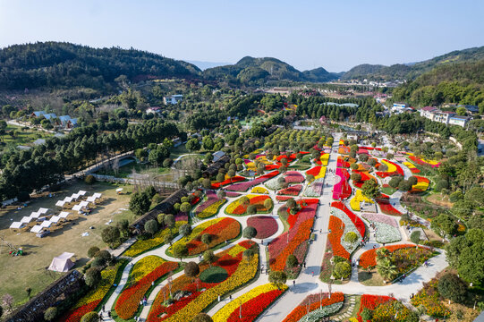 沙坪坝区太寺娅森林公园航拍图