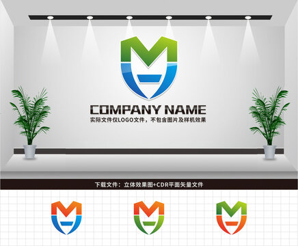 MH字母盾牌LOGO