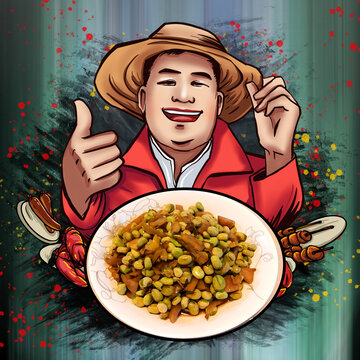 酸菜炒蠶豆