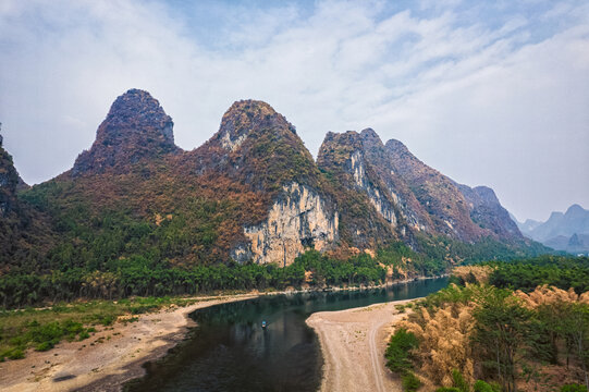 桂林山水漓江风光喀斯特风光