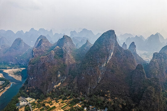 桂林山水漓江风光喀斯特风光