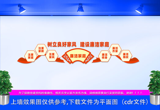 廉潔家庭黨建文化墻