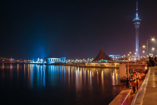 澳门观光塔夜景