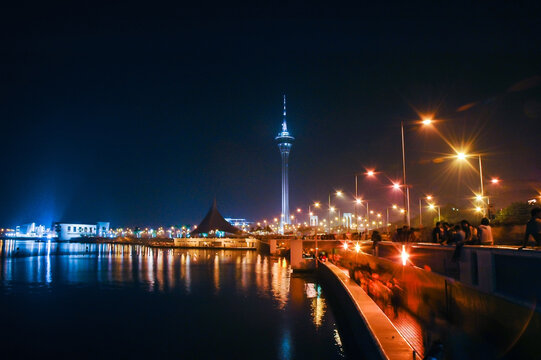 澳门观光塔夜景