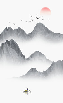 山水裝飾畫