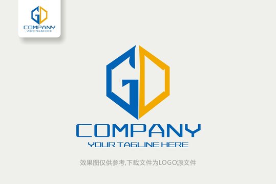 GC字母蓝色创意LOGO