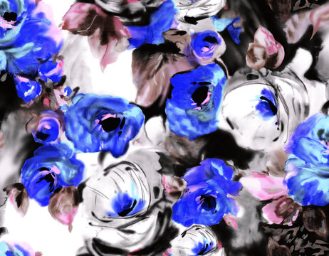 灰纹蓝花