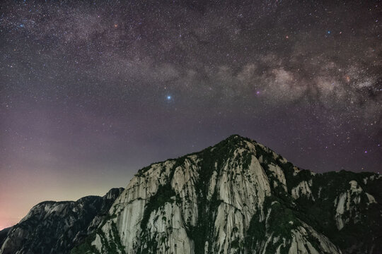 西岳华山星空银河