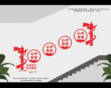 樓梯黨建文化墻