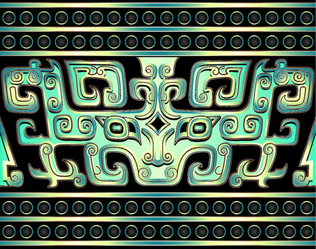 青銅器矢量黑