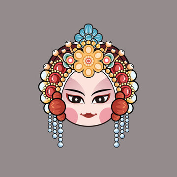 臉譜國潮風傳統(tǒng)特色女孩