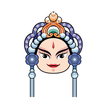 臉譜國潮風女孩