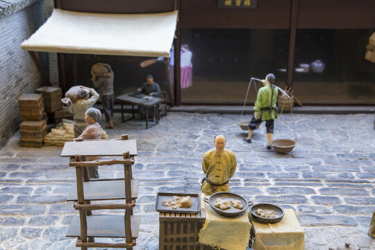 明清集市街景