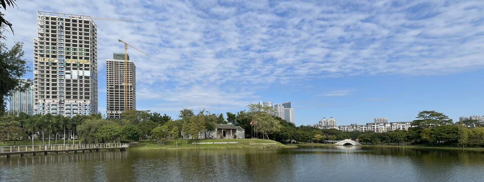 湖景楼盘楼书背景高清图