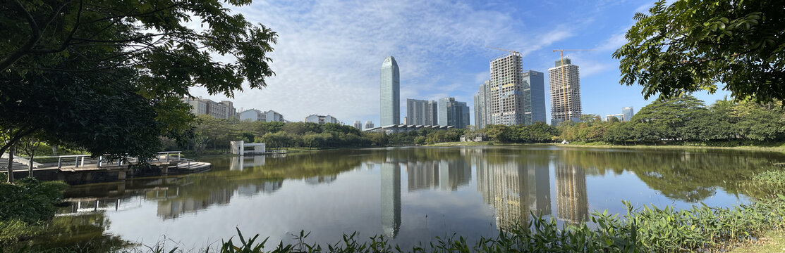 高档水景湖景高清背景商用图